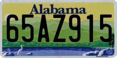 AL license plate 65AZ915