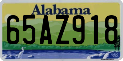 AL license plate 65AZ918
