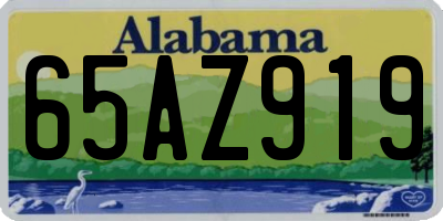 AL license plate 65AZ919