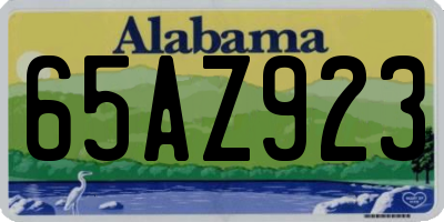 AL license plate 65AZ923