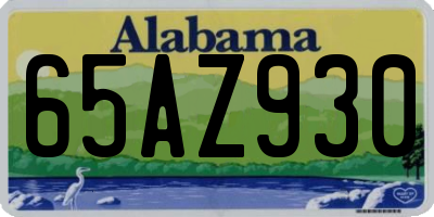 AL license plate 65AZ930