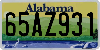 AL license plate 65AZ931