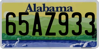 AL license plate 65AZ933