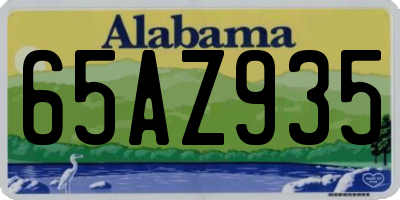 AL license plate 65AZ935