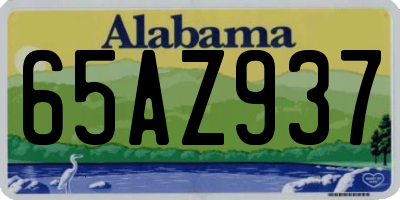 AL license plate 65AZ937
