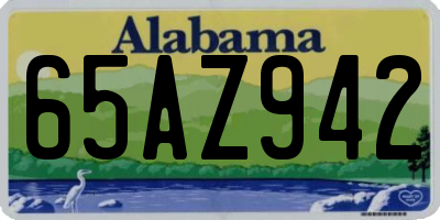 AL license plate 65AZ942