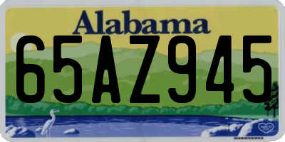 AL license plate 65AZ945
