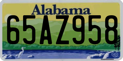 AL license plate 65AZ958