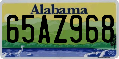 AL license plate 65AZ968