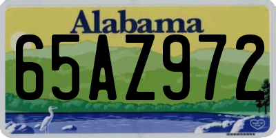 AL license plate 65AZ972