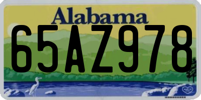 AL license plate 65AZ978