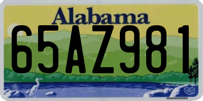 AL license plate 65AZ981