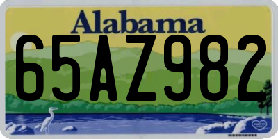 AL license plate 65AZ982