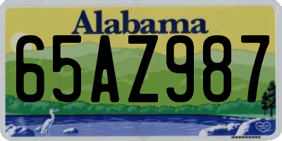 AL license plate 65AZ987