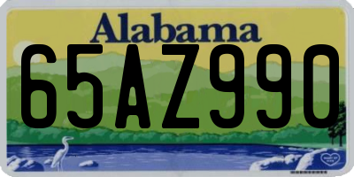 AL license plate 65AZ990