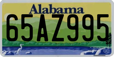 AL license plate 65AZ995