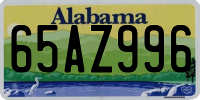 AL license plate 65AZ996