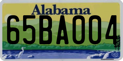 AL license plate 65BA004