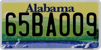 AL license plate 65BA009