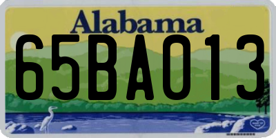 AL license plate 65BA013