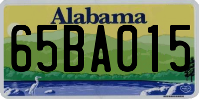 AL license plate 65BA015