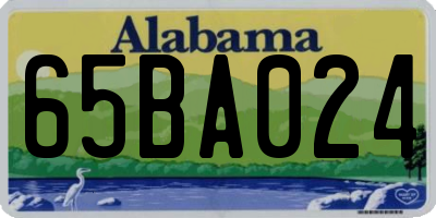 AL license plate 65BA024