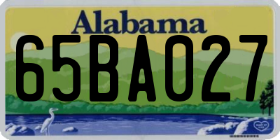 AL license plate 65BA027