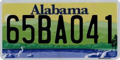 AL license plate 65BA041