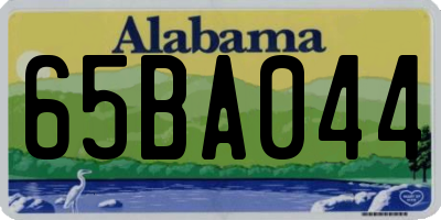 AL license plate 65BA044