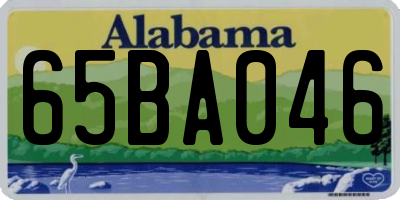 AL license plate 65BA046