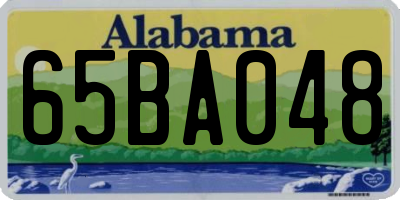 AL license plate 65BA048
