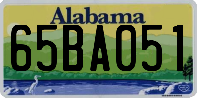 AL license plate 65BA051