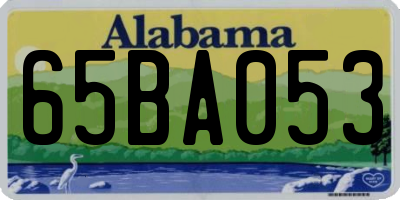 AL license plate 65BA053
