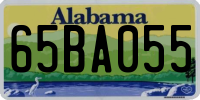 AL license plate 65BA055