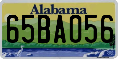 AL license plate 65BA056