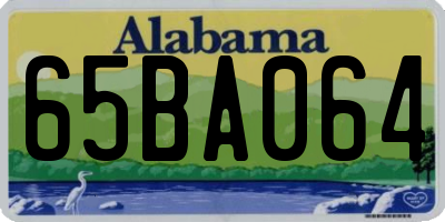 AL license plate 65BA064