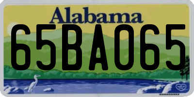 AL license plate 65BA065