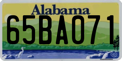 AL license plate 65BA071