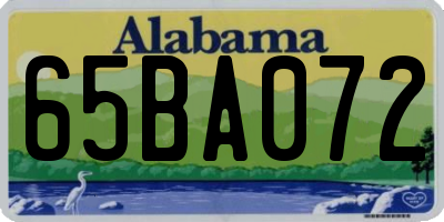 AL license plate 65BA072