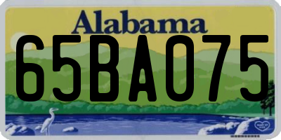 AL license plate 65BA075