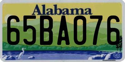 AL license plate 65BA076