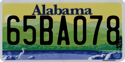 AL license plate 65BA078