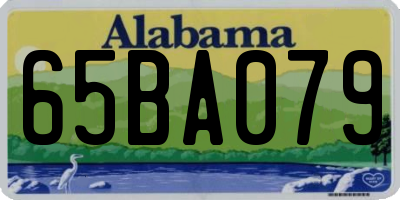 AL license plate 65BA079