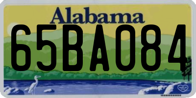 AL license plate 65BA084