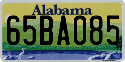 AL license plate 65BA085