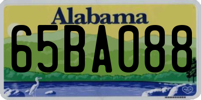 AL license plate 65BA088