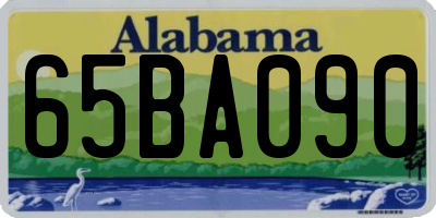 AL license plate 65BA090