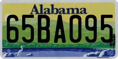 AL license plate 65BA095