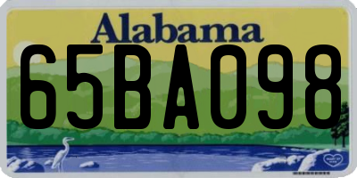 AL license plate 65BA098