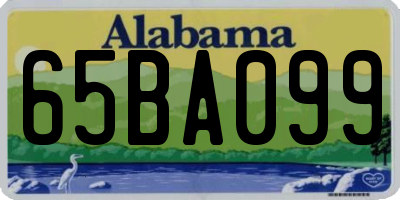 AL license plate 65BA099
